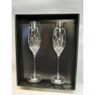 2 db Pezsgős pohár Swarovskival szív