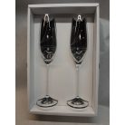 2 db Pezsgős pohár Swarovskival vonalak 1.