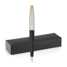 Elegáns ezüst-fekete aranyklipszes golyóstoll