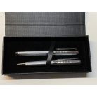 Elegáns ezüst intarziás tollszett