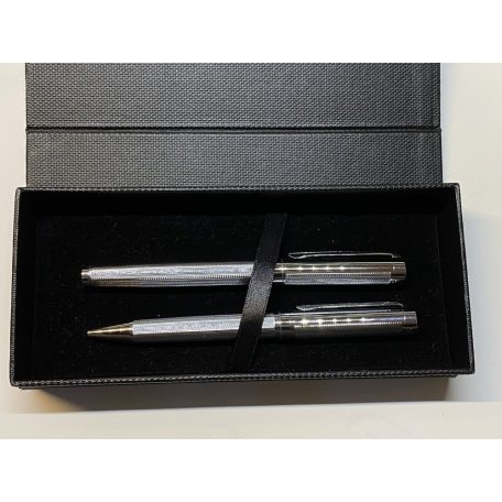 Elegáns ezüst intarziás tollszett