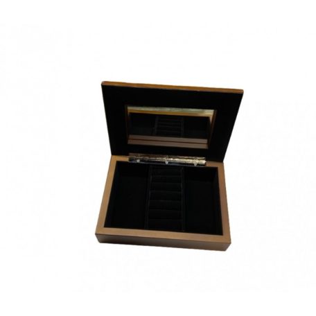 Gravírozható ékszertartó fadoboz pillangó mintával