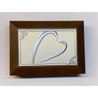 Gravírozható ékszertartó fadoboz szív mintával